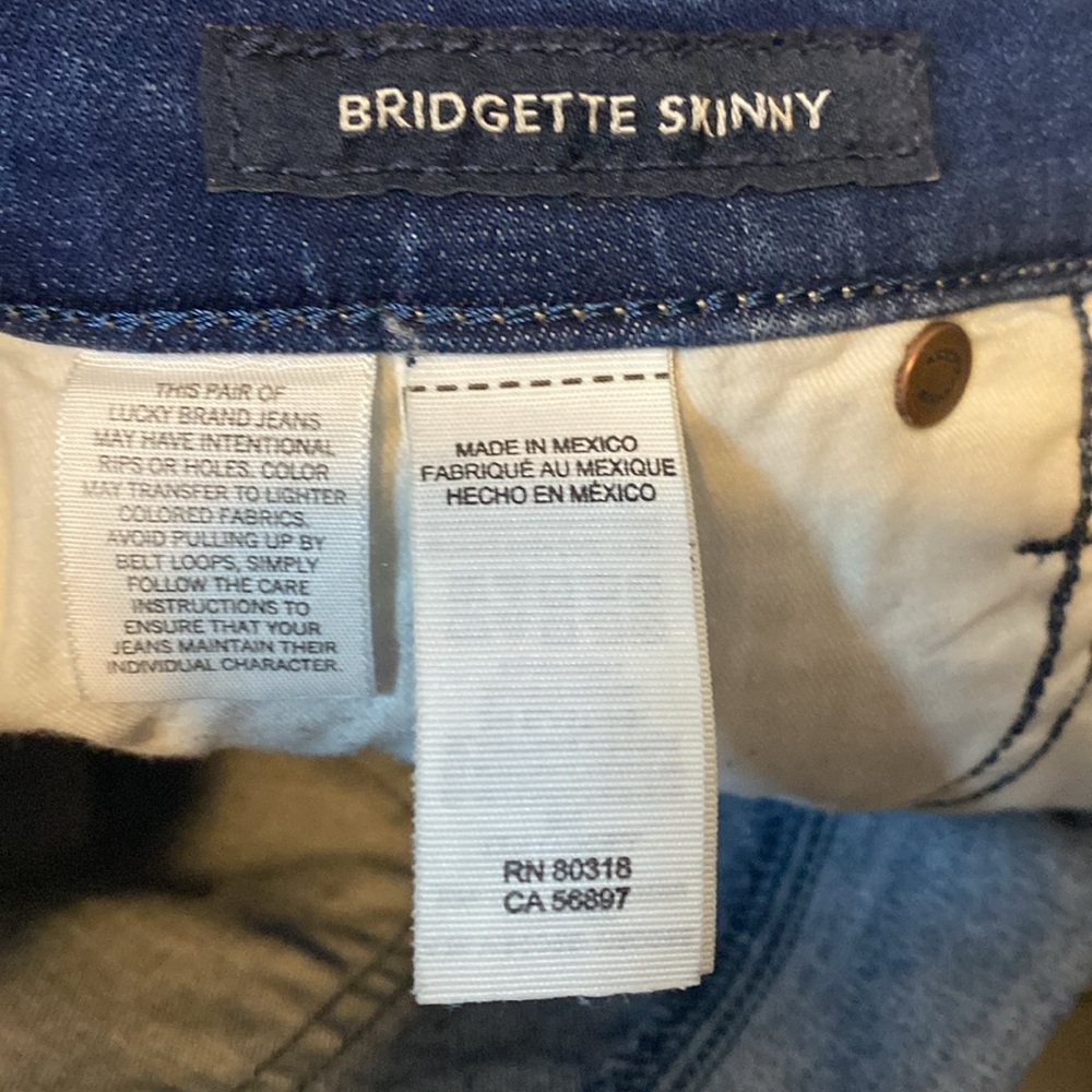 Lucky Brand Bridgette Jeans Women 2/26 Blue Stretch Denim High Rise Skinny Ankle - Picture 7 of 15